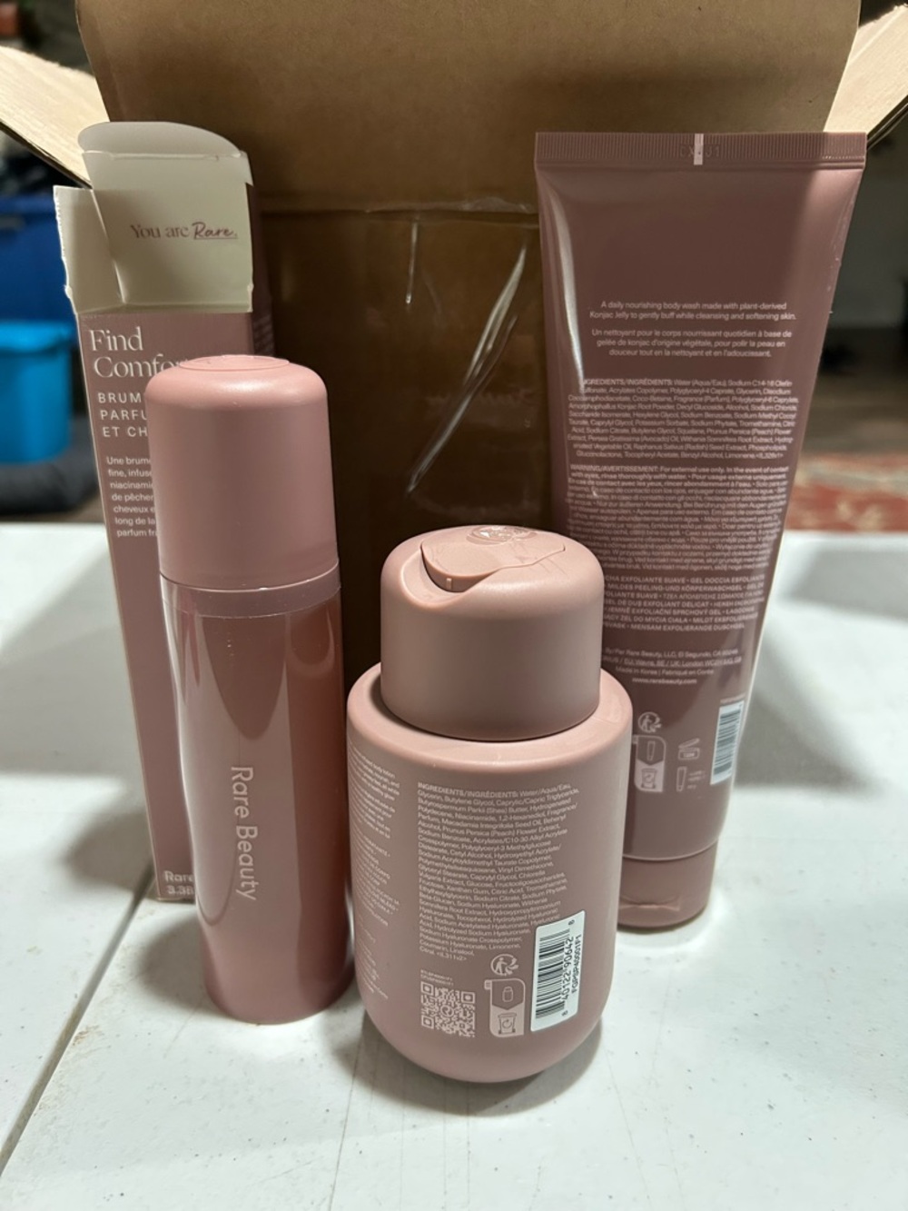 Rare Beauty Find Comfort Body & Hair Mist and Lotion Set in Dusty Rose - Picture 2 of 2